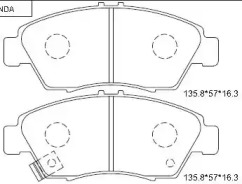 ASIMCO kd1776 -  Колодки тормозные дисковые передние, комплект