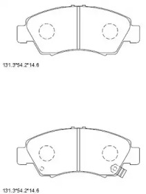 ASIMCO kd1777 -  Колодки тормозные дисковые передние, комплект