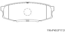 ASIMCO kd2388 -  Колодки тормозные дисковые задниеие, комплект