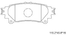 ASIMCO kd2504 -  Колодки тормозные дисковые задниеие, комплект