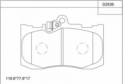 ASIMCO kd2536 -  Колодки тормозные дисковые передние, комплект