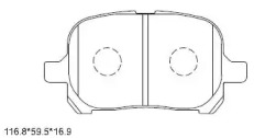 ASIMCO kd2758 -  Комплект тормозных колодок, дисковый тормоз