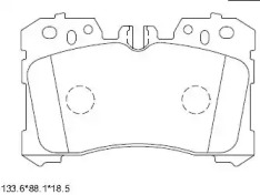 ASIMCO kd2778 -  Колодки тормозные дисковые передние, комплект