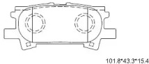 ASIMCO kd2783 -  Колодки тормозные дисковые задниеие, комплект