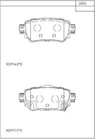 ASIMCO kd3045 -  Комплект тормозных колодок, дисковый тормоз