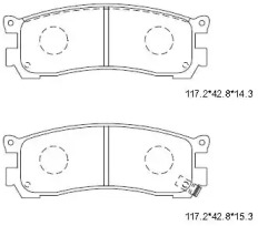 ASIMCO kd3317 -  Комплект тормозных колодок, дисковый тормоз