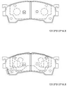 ASIMCO kd3601w -  Колодки тормозные дисковые передние, комплект