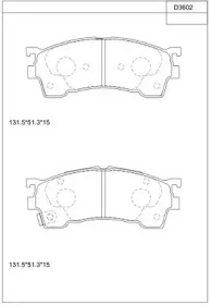 ASIMCO kd3602 -  Колодки тормозные дисковые передние, комплект