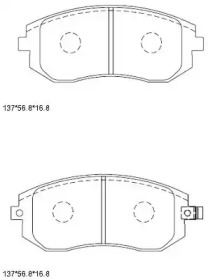 ASIMCO kd3704 -  Колодки тормозные дисковые передние, комплект