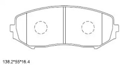 ASIMCO kd3707 -  Колодки тормозные дисковые передние, комплект