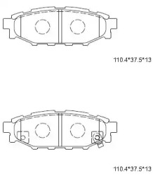 ASIMCO kd3722 -  Колодки тормозные дисковые задниеие, комплект