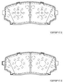 ASIMCO kd3740 -  Колодки тормозные дисковые передние, комплект