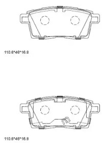 ASIMCO kd3741 -  Колодки тормозные дисковые задниеие, комплект