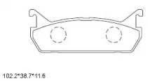 ASIMCO kd3746 -  Комплект тормозных колодок, дисковый тормоз
