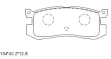 ASIMCO kd3751 -  Комплект тормозных колодок, дисковый тормоз