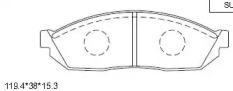 ASIMCO kd3761 -  Комплект тормозных колодок, дисковый тормоз