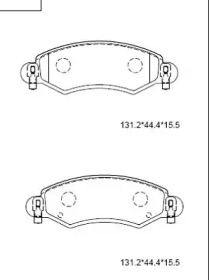 ASIMCO kd3765 -  Колодки тормозные дисковые передние, комплект