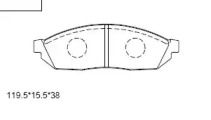 ASIMCO kd3767 -  Комплект тормозных колодок, дисковый тормоз