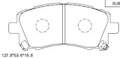 ASIMCO kd3780 -  Колодки тормозные дисковые передние, комплект