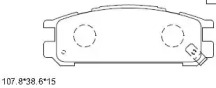 ASIMCO kd3782 -  Колодки тормозные дисковые задниеие, комплект