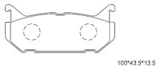 ASIMCO kd3784 -  Комплект тормозных колодок, дисковый тормоз