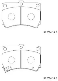 ASIMCO kd3798 -  Колодки тормозные дисковые передние, комплект