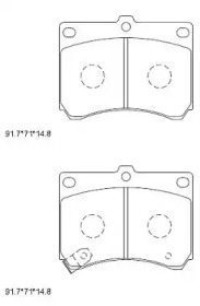 ASIMCO kd3799 -  Комплект тормозных колодок, дисковый тормоз