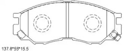 ASIMCO kd4231 -  Комплект тормозных колодок, дисковый тормоз