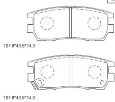 ASIMCO kd4244 -  Колодки тормозные дисковые задниеие, комплект