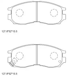 ASIMCO kd4631 -  Колодки тормозные дисковые передние, комплект