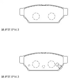 ASIMCO kd4708 -  Колодки тормозные дисковые задниеие, комплект