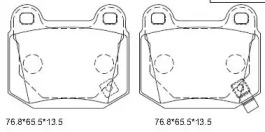 ASIMCO kd4711 -  Колодки тормозные дисковые задниеие, комплект
