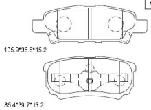 ASIMCO kd4730 -  Колодки тормозные дисковые задниеие, комплект
