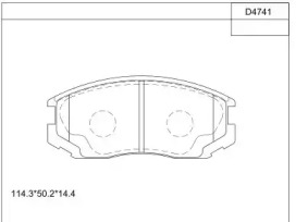 ASIMCO kd4741 -  Комплект тормозных колодок, дисковый тормоз