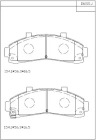 ASIMCO kd6021 -  Комплект тормозных колодок, дисковый тормоз