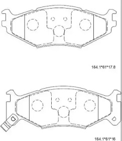 ASIMCO kd6301 -  Комплект тормозных колодок, дисковый тормоз