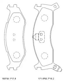 ASIMCO kd6302 -  Комплект тормозных колодок, дисковый тормоз