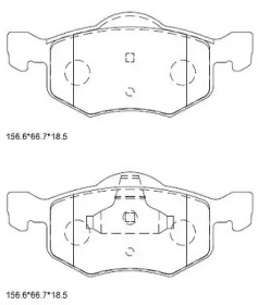 ASIMCO kd6331 -  Комплект тормозных колодок, дисковый тормоз
