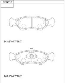 ASIMCO kd6515 -  Колодки тормозные дисковые передние, комплект