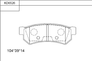 ASIMCO kd6526 -  Колодки тормозные дисковые задниеие, комплект
