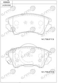 ASIMCO kd6529 -  Колодки тормозные дисковые передние, комплект