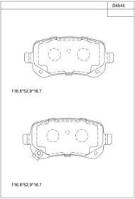 ASIMCO kd6545 -  Комплект тормозных колодок, дисковый тормоз