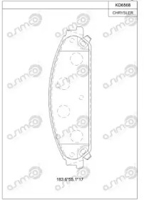 ASIMCO kd6568 -  Колодки тормозные дисковые передние, комплект