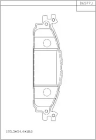 ASIMCO kd6577 -  Комплект тормозных колодок, дисковый тормоз