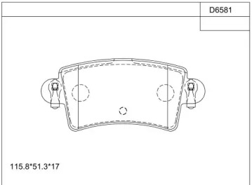 ASIMCO kd6581 -  Комплект тормозных колодок, дисковый тормоз