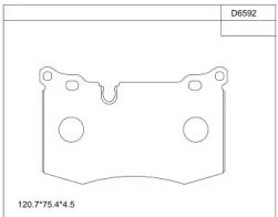 ASIMCO kd6592 -  Комплект тормозных колодок, дисковый тормоз