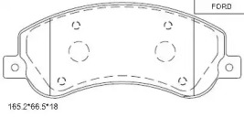 ASIMCO kd6601 -  Колодки тормозные дисковые передние, комплект