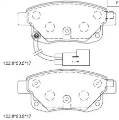 ASIMCO kd6602 -  Комплект тормозных колодок, дисковый тормоз