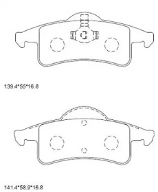 ASIMCO kd6726 -  Комплект тормозных колодок, дисковый тормоз