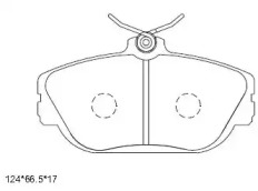 ASIMCO kd6729 -  Комплект тормозных колодок, дисковый тормоз